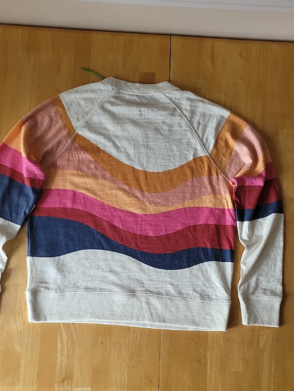 Faherty Sunwashed Slub Crewneck Sweater Soleil Sunset Waves - Picture 9 of 11